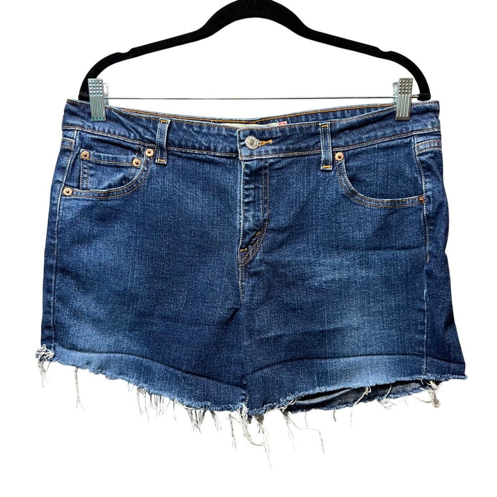 Y2K Levis 518 Superlow Cutoff Denim Jean Shorts Raw Frayed Hem Size 13 JR‎